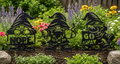 3 Grumpy Metal Garden Gnomes