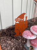 Metal Garden Gnome Yard Art – Steampunk Gnome Plasma Cut Steel