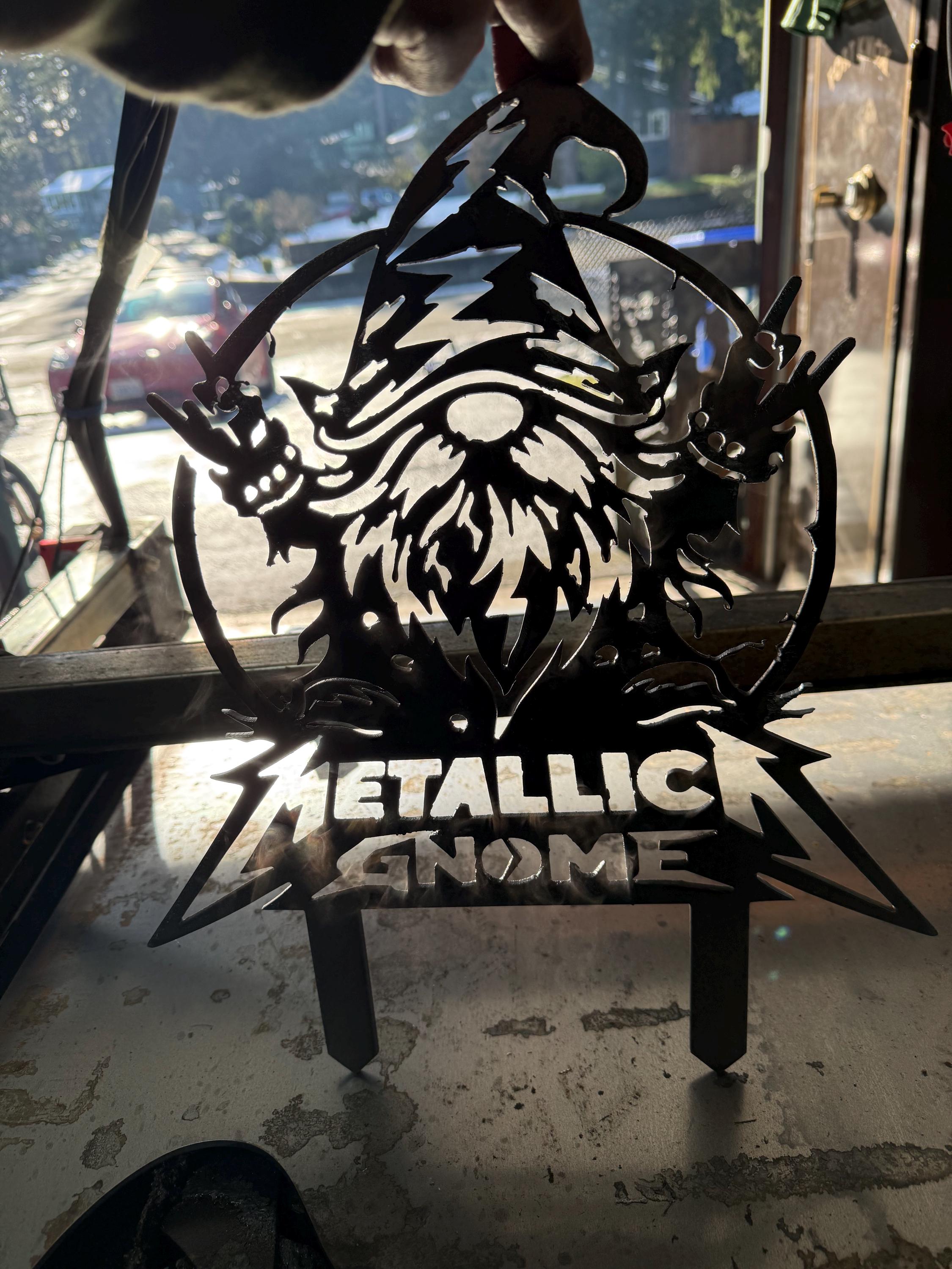 Metallica Metal Garden Gnome