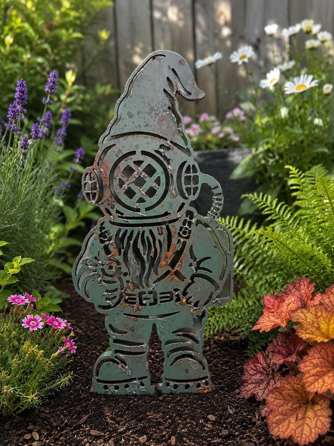 Mermaid Gnome Garden Stake
